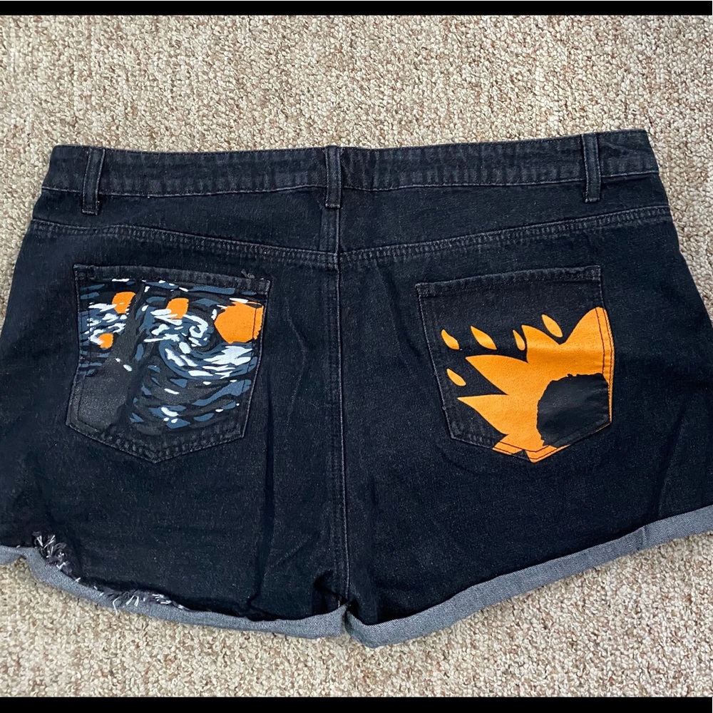 Black Trendy Jean Shorts